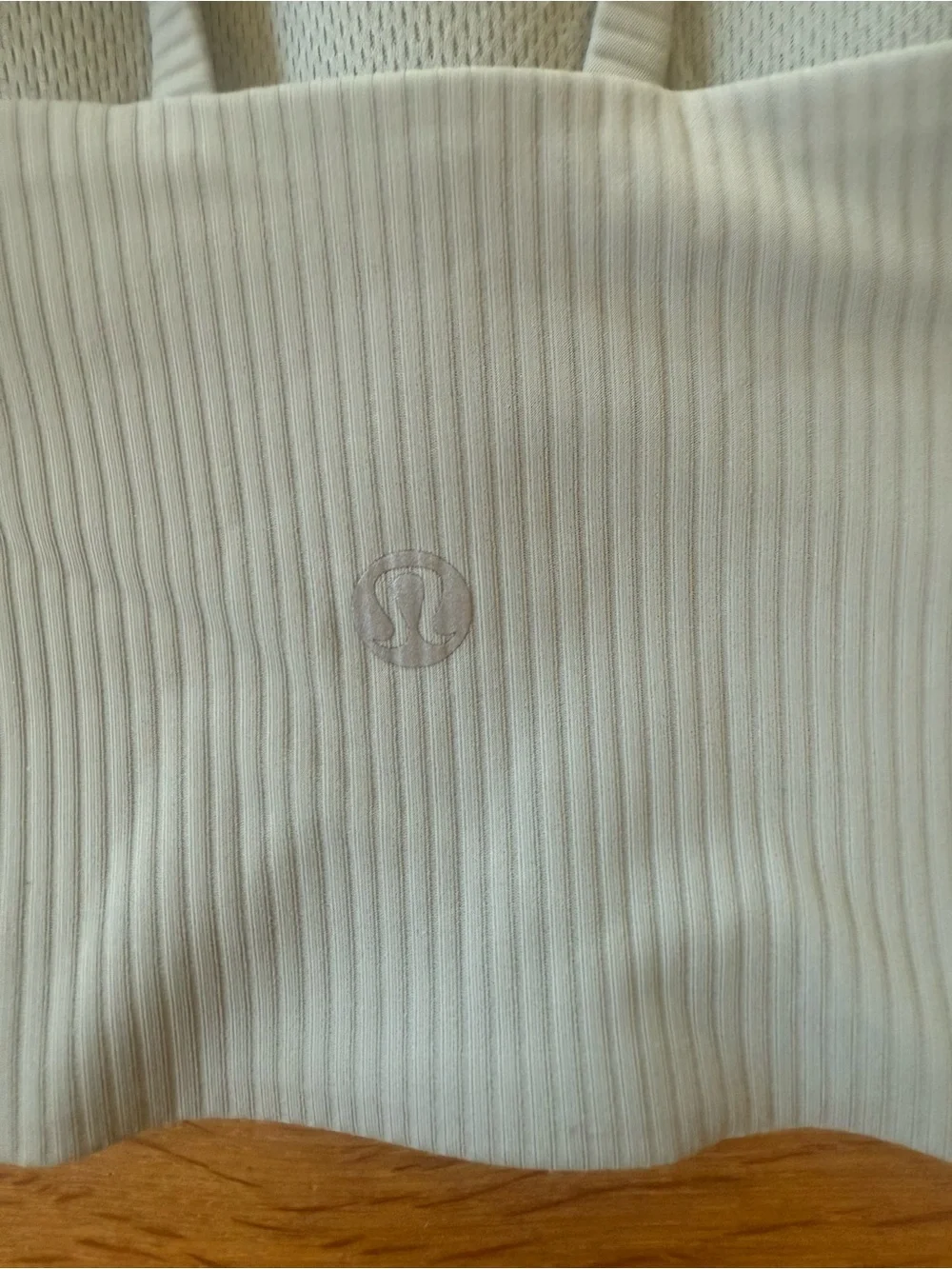 Lululemon Like a Cloud Long Line Ribbed Bra in a light green B/C cup